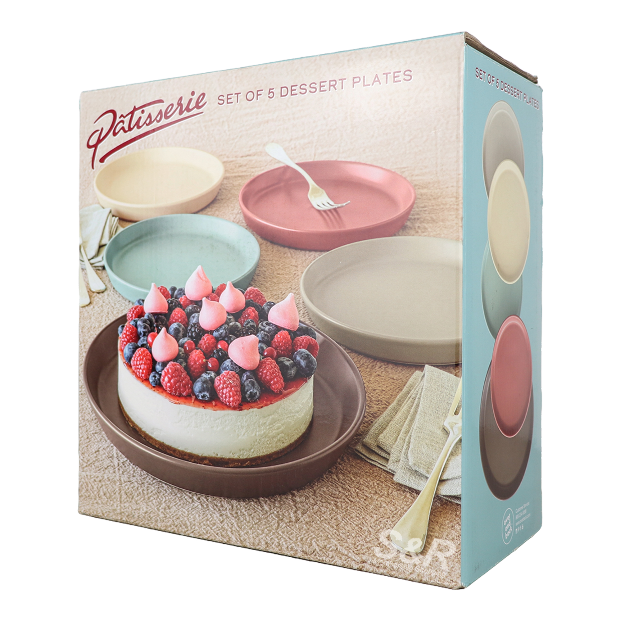 Over and Back Patisserie Dessert Plates 5pc set